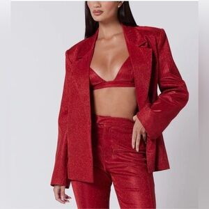 SLA The Label Red Astrid Bralette Top in 2XS